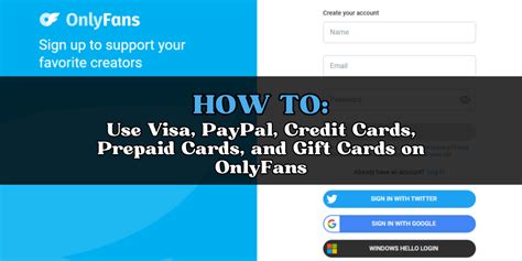 what prepaid cards work on onlyfans|Complete Guide for How to Access OnlyFans Without Card